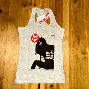 NWT FIORUCCI x Naomi Campbell BIRTHDAY EDITION Gray Scoop Neck Tank Top Size XS